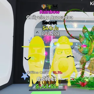 RAINBOW CHILYEILE Y AVOCADOA 2 TRAITS 4Qi/s LVL 202 FORTNITE STEAL THE BRAINROT