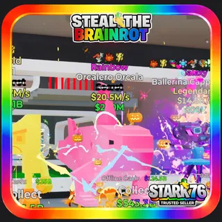 Rainbow Orcalero Orcala 20.5M/s (3Traits) Steal The Brainrot