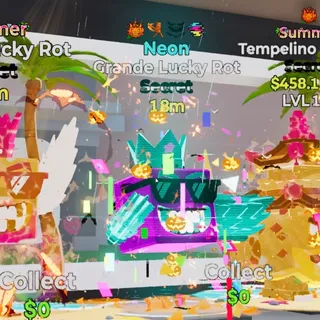 Neon Grande Lucky Rot 4 Trait 13m Fortnite Steal the Brainrot