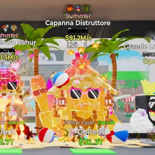 Summer Capanna Distruttore 3 Trait 912M/s Steal the Brainrot Fortnite