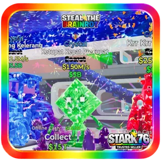Fortnite Steal The Brainrot Crystal Ketupat Kepat Prekupat 150M/s
