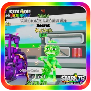 Toxic Chicleteira Bicicleteira 1 Traits 112M/s Fortnite Steal The Brainrot