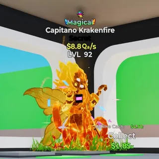 MAGICAL CAPITANO KRAKENFIRE 8.8QA/S LVL 92 FORTNITE STEAL THE BRAINROT