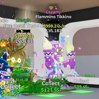 DREAMY FLAMMINO TIKKINO 2 TRAITS 959.2Qa/s LVL 182 FORTNITE STEAL THE BRAINROT