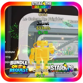 Gold Le Golem De Frigider Fortnite Steal The Brainrot