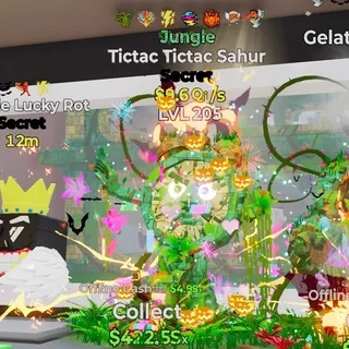JUNGLE TICTAC TICTAC SAHUR 7 TRAITS 6.6QI/S LVL 205 FORTNITE STEAL THE BRAINROT