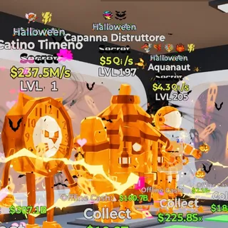 HALLOWEEN CAPANNA DISTRUTTORE 5Qi/s LVL 197 FORTNITE STEAL THE BRAINROT