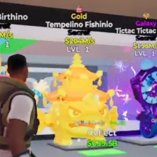 GOLD TEMPELINO FISHINIO CAKE TRAIT 204M/s STEAL THE BRAINROT FORTNITE