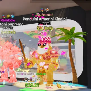 Summer Penguini Armorini Kingini 2 Trait 513M/s Steal the Brainrot Fortnite