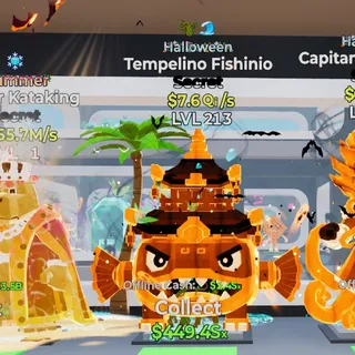 HALLOWEEN TEMPELINO FISHINIO 7.6Qi/s LVL 213 FORTNITE STEAL THE BRAINROT