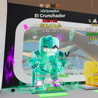 HALLOWEEN EL CRUNCHADOR 13.2Qi/s LVL 205 FORTNITE STEAL THE BRAINROT