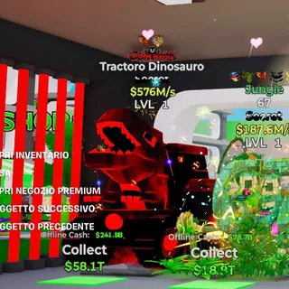 DARKNESS TRACTORO DINOSAURO 576M/S LVL 1 2 TRAITS FORTNITE STEAL THE BRAINROT