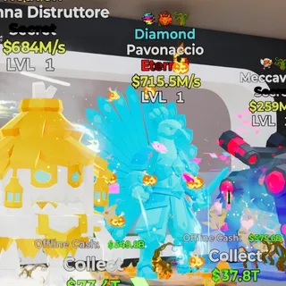 Diamond Pavonaccio 3 Trait 715.5M/s Steal the Brainrot Fortnite