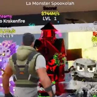 DARKNESS LA MONSTER SPOOKOLAH  LVL 1 FORTNITE STEAL THE BRAINROT
