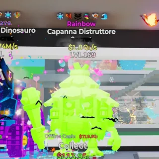 Rainbow Capanna Distruttore 1.8Qi/s LVL 169 6 Traits Fortnite Steal the Brainrot