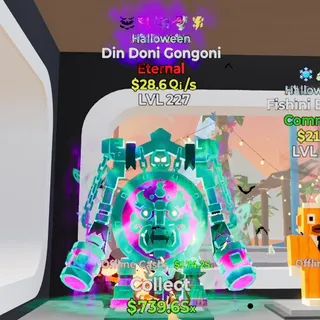 HALLOWEEN DIN DONI GONGONI 28.6Qi/s LVL 227 FORTNITE STEAL THE BRAINROT