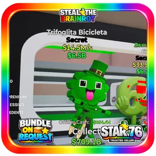 Trifoglita Bicicleta 14.5M/s Steal The Brainrot Fortnite