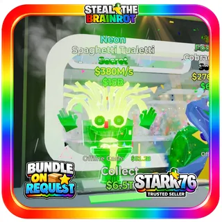 Neon Spaghetti Tualetti Secret Fortnite Steal The Brainrot