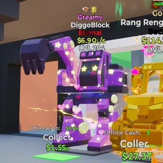 DREAMY DIGGOBLOCK 6.9Qi/s LVL 204 FORTNITE STEAL THE BRAINROT