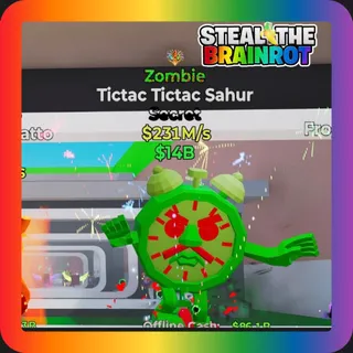 Fortnite Steal The Brainrot Secret Zombie Tictac Tictac Sahur 231M/s