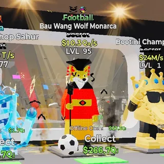 FOOTBALL BAU WANG WOLF MONARCA 3 TRAIT STEAL THE BRAINROT FORTNITE