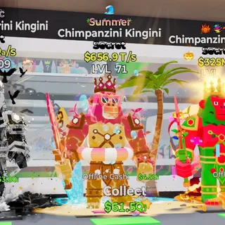 Summer Chimpanzini Kingini 656.9T/s LVL 71 Steal the Brainrot Fortnite