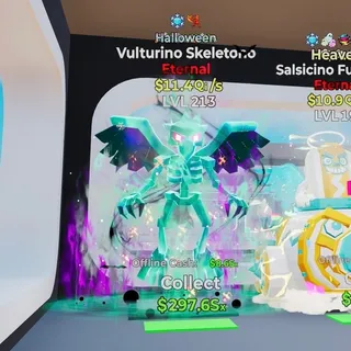 HALLOWEEN VULTURINO SKELETONO 11.4Qi/s LVL 213 FORTNITE STEAL THE BRAINROT