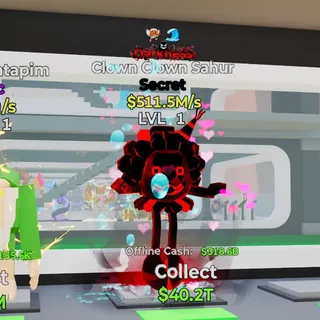 Darkness Clown Clown Sahur 2 Trait 511.5M/s Steal the Brainrot Fortnite