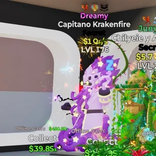 DREAMY CAPITANO KRAKENFIRE 3 TRAITS 1Q/s LVL 176 FORTNITE STEAL THE BRAINROT