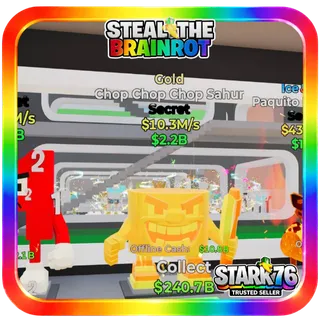 Gold Chop Chop Chop Sahur 10.3M/s Steal The Brainrot