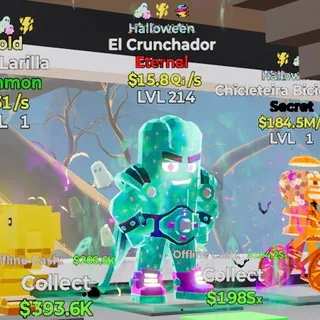 HALLOWEEN EL CRUNCHADOR 15.8Qi/s LVL 214 FORTNITE STEAL THE BRAINROT