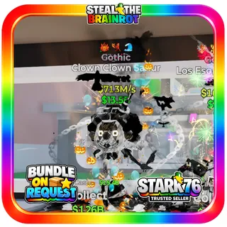 Gothic Clown Clown Sahur 713M/s Fortnite Steal The Brainrot