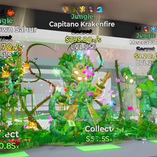 JUNGLE CAPITANO KRAKENFIRE 795.8QA/S LVL 156 FORTNITE STEAL THE BRAINROT