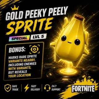 GOLD PEEKY PEELY SPRITE LV5 FORTNITE