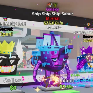 GALAXY SHIP SHIP SHIP SAHUR 33.8QI/S LVL 250 FORTNITE STEAL THE BRAINROT