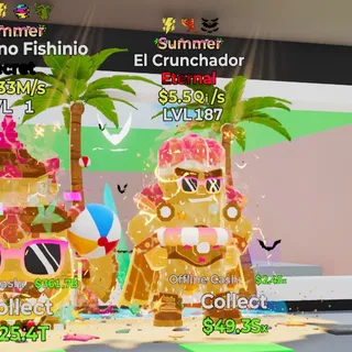 Summer El Crunchador 5.5Qi/s 3 Traits Fortnite Steal the Brainrot