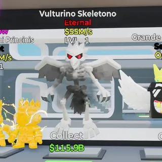 VULTURINO SKELETONO ETERNAL 55M/s LVL 1 FORTNITE STEAL THE BRAINROT