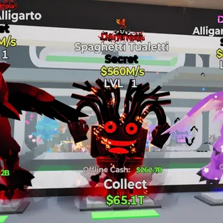 Darkness Spaghetti Tualetti 560M/s Fortnite Steal the Brainrot