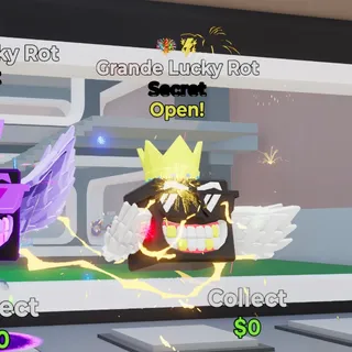 GRANDE LUCKY ROT SECRET OPEN 2 TRAITS FORTNITE STEAL THE BRAINROT