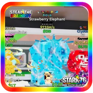 Aqua Strawberry Elephant 735M/s Fortnite Steal The Brainrot