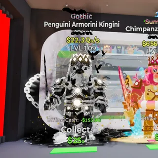Gothic Pinguini Armorini Kingini 22.3Qa/s Fortnite Steal the Brainrot