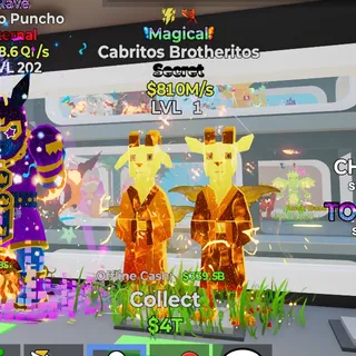 Magical Cabritos Brotheritos 810M/s LVL 1 2 Traits Fortnite Steal the Brainrot