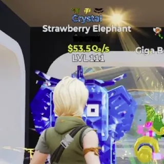 CRYSTAL STRAWBERRY ELEPHANT