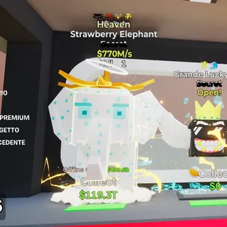 HEAVEN STRAWBERRY ELEPHANT 770M/S LVL 1 4 TRAITS FORTNITE STEAL THE BRAINROT