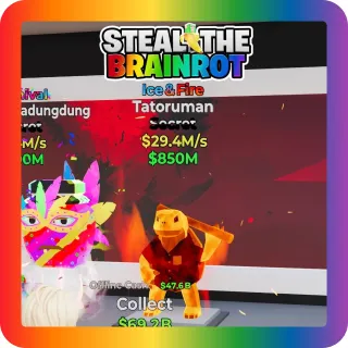 Fortnite Steal The Brainrot – ICE & FIRE Tatoruman Secret 29.4M/s