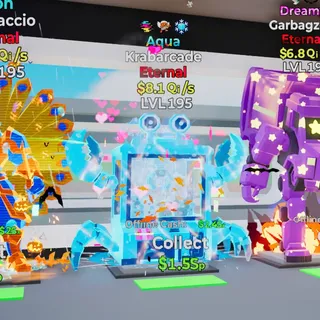 AQUA KRABARCADE 8.1QI/S LVL 195 2 TRAITS FORTNITE STEAL THE BRAINROT