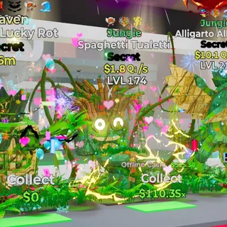 JUNGLE SPAGHETTI TUALETTI 1.8QI/S LVL 174 3 TRAITS FORTNITE STEAL THE BRAINROT