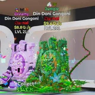 JUNGLE DIN DONI GONGONI 9.4Qi/s LVL 201 FORTNITE STEAL THE BRAINROT