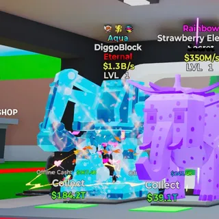 Aqua DiggaBlock 3 Trait 1.3B/s Fortnite Steal the Brainrot
