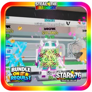 Neon Vikino Pinguino 1 Trait 50.3M/s Fortnite Steal The Brainrot